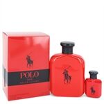 Polo Red by Ralph Lauren - Gift Set -- 4.2 oz Eau De Toilette Spray + 0.5 oz Mini EDT - für Männer